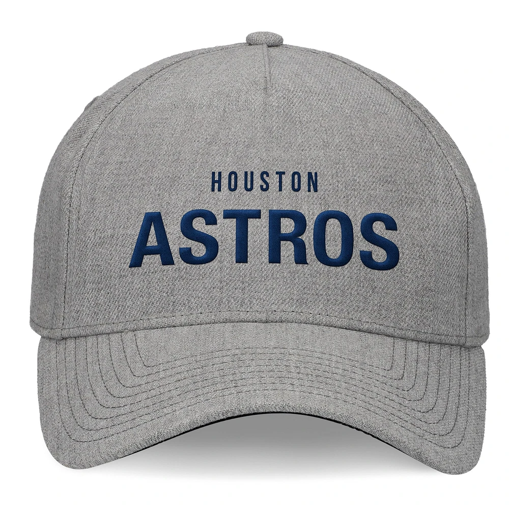 Casquette réglable structurée en A pour hommes Fanatics Heather Grey Houston Astros Elements