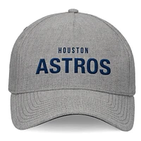 Casquette réglable structurée en A pour hommes Fanatics Heather Grey Houston Astros Elements