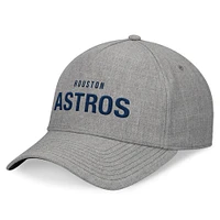 Casquette réglable structurée en A pour hommes Fanatics Heather Grey Houston Astros Elements