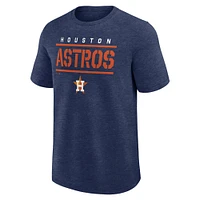T-shirt Fanatics bleu marine chiné pour homme, modèle haut de gamme des Astros Houston