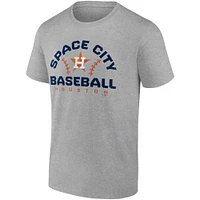 Men's Fanatics Heathered Gray Houston Astros Iconic Go for Two T-Shirt