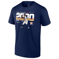 T-shirt Fanatics Jose Altuve pour hommes, bleu marine, Houston Astros 2 000 succès en carrière