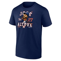 T-shirt fanatiques pour hommes Jose Altuve bleu marine Houston Astros Hometown Caricature