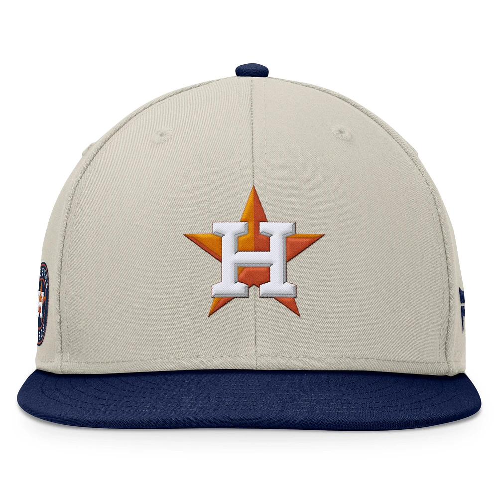 Men's Fanatics Khaki/Navy Houston Astros Team Two-Tone Snapback Hat