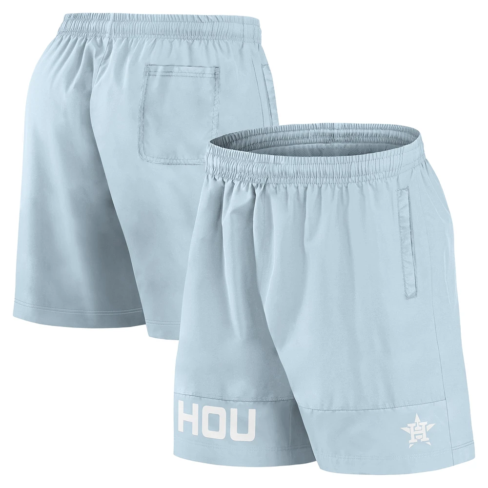 Short de bain Fanatics bleu clair pour homme Houston Astros Elements