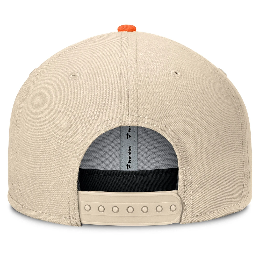 Men's Fanatics Natural/Orange Houston Astros Cooperstown Collection Bounder Snapback Hat