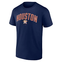 Men's Fanatics Navy/Heather Gray Houston Astros Arch T-Shirt & Shorts Combo Set