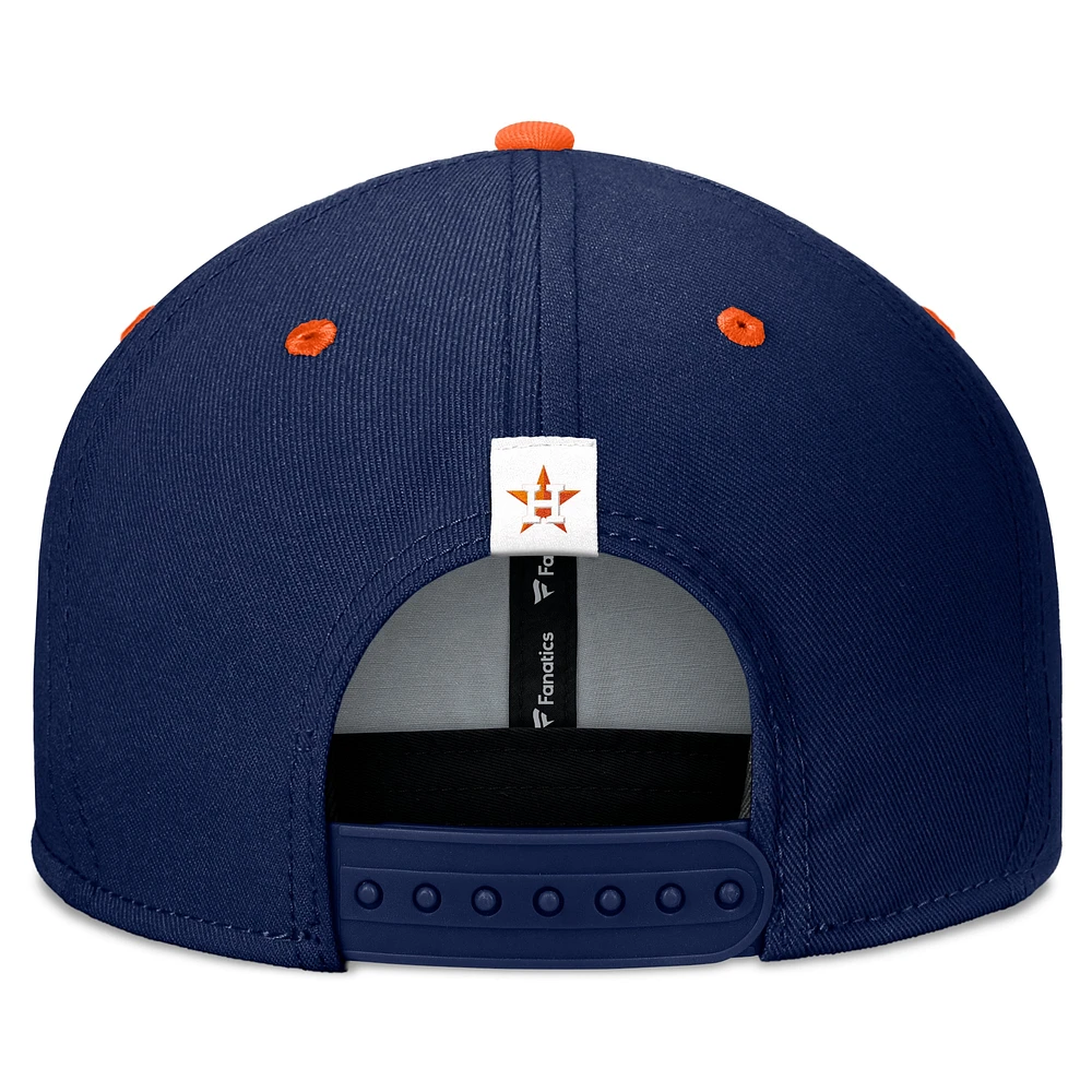 Men's Fanatics Navy/Orange Houston Astros Fundamental Bold Snapback Hat