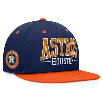 Men's Fanatics Navy/Orange Houston Astros Fundamental Bold Snapback Hat