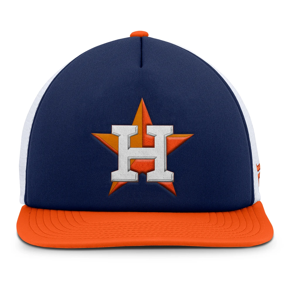 Men's Fanatics Navy/White Houston Astros Fundamental Foam Front Snapback Hat