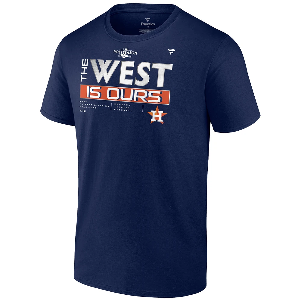 Men's Fanatics Navy Houston Astros 2022 AL West Division Champions Locker Room Big & Tall T-Shirt