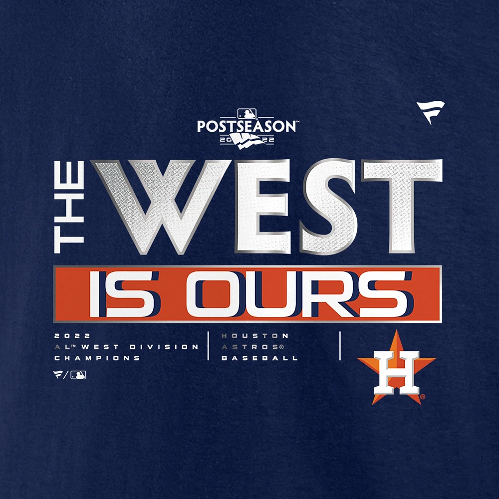 Men's Fanatics Navy Houston Astros 2022 AL West Division Champions Locker Room Big & Tall T-Shirt