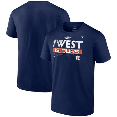 Fanatics Navy Houston Astros 2022 AL West Division Champions Locker Room Big & Tall T-shirt pour hommes