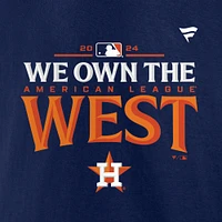 T-shirt Fanatics Navy Houston Astros 2024 AL West Division Champions Big & Tall pour hommes