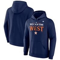 Men's Fanatics Navy Houston Astros 2024 AL West Division Champions Locker Room Pullover Hoodie