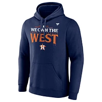 Men's Fanatics Navy Houston Astros 2024 AL West Division Champions Locker Room Pullover Hoodie