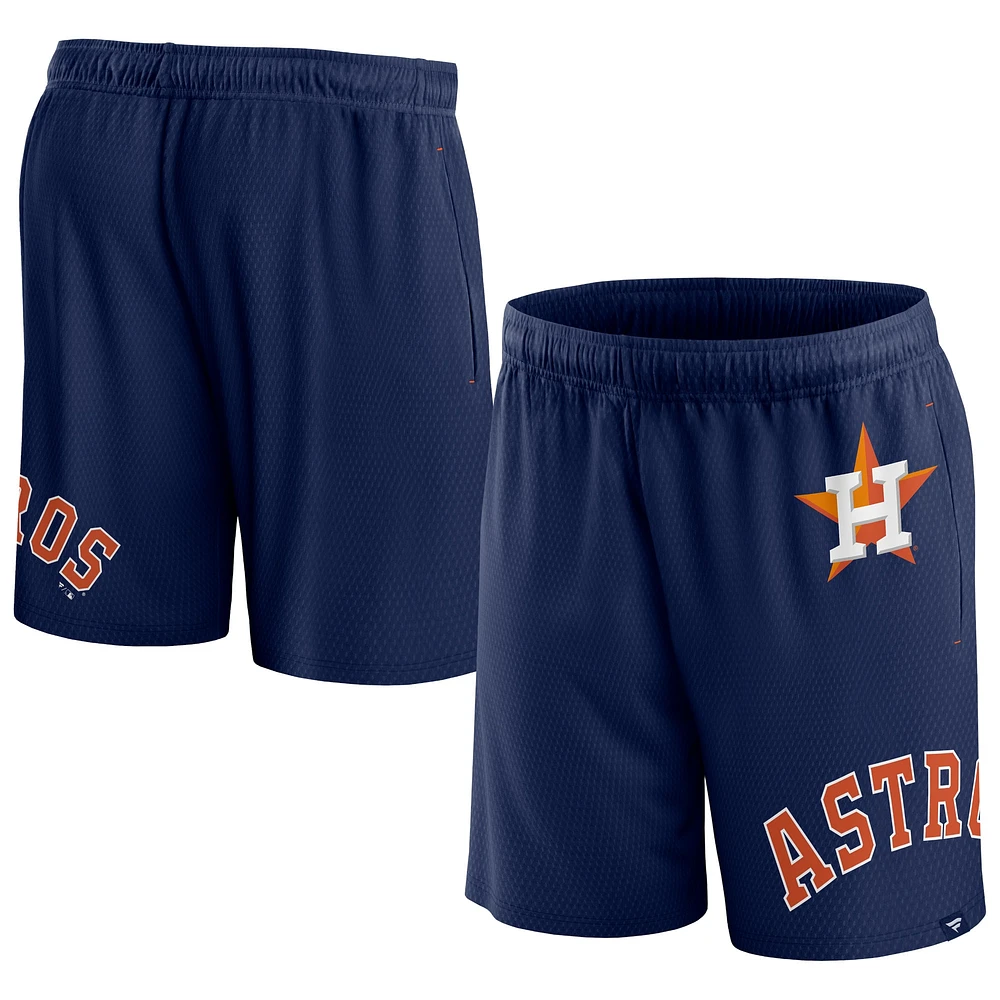 Short en maille Clincher Fanatics bleu marine Houston Astros pour hommes