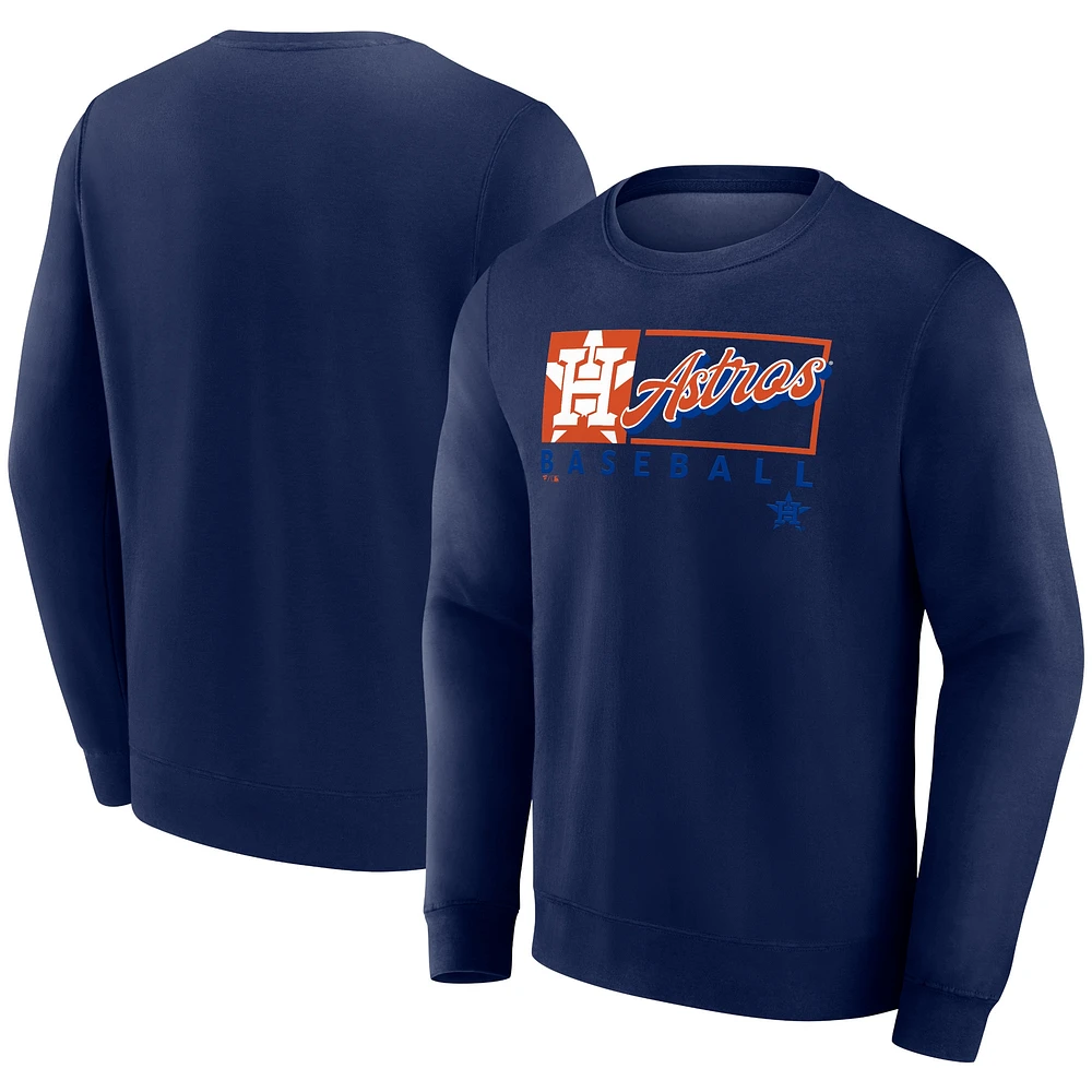 Sweat-shirt en polaire Fanatics bleu marine Houston Astros Focus pour hommes