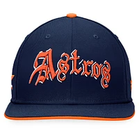 Fanatics Navy Houston Astros Iconic Old English pour hommes - Casquette Snapback