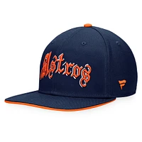 Fanatics Navy Houston Astros Iconic Old English pour hommes - Casquette Snapback