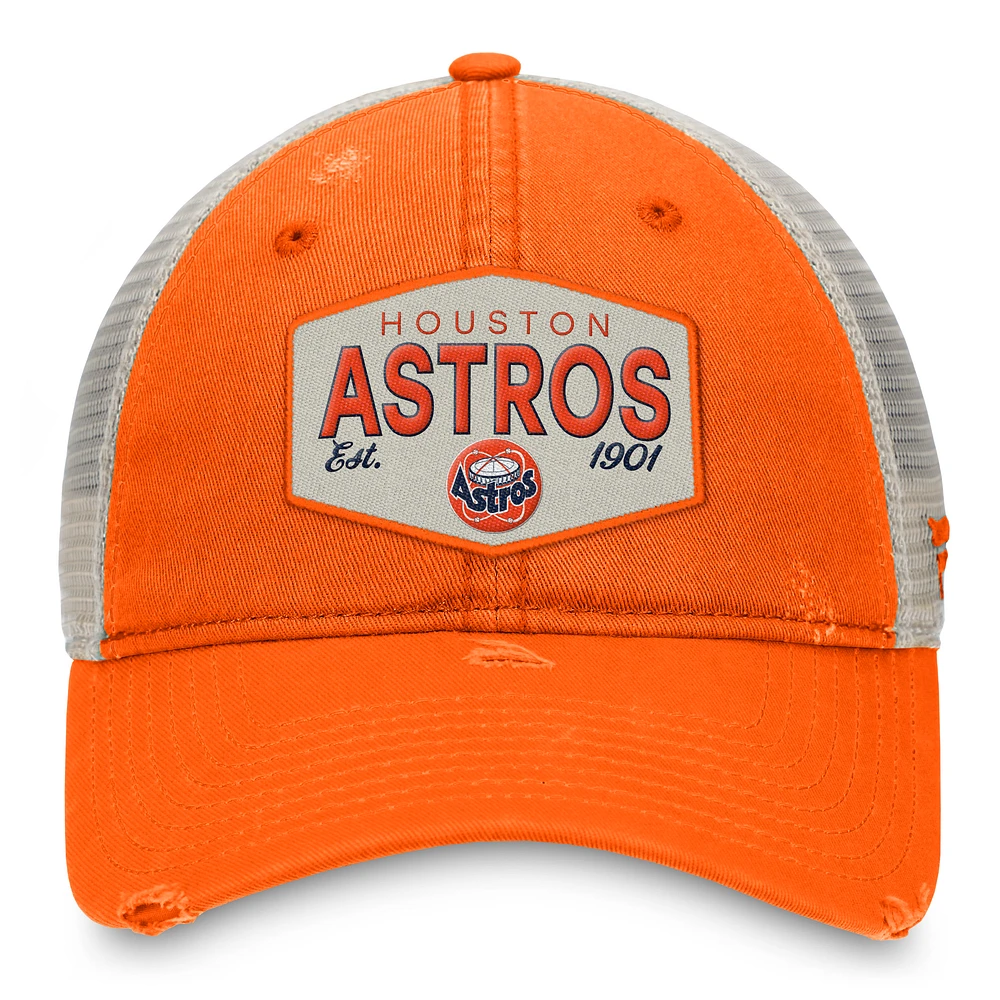 Men's Fanatics Navy Houston Astros Patch Trucker Adjustable Hat