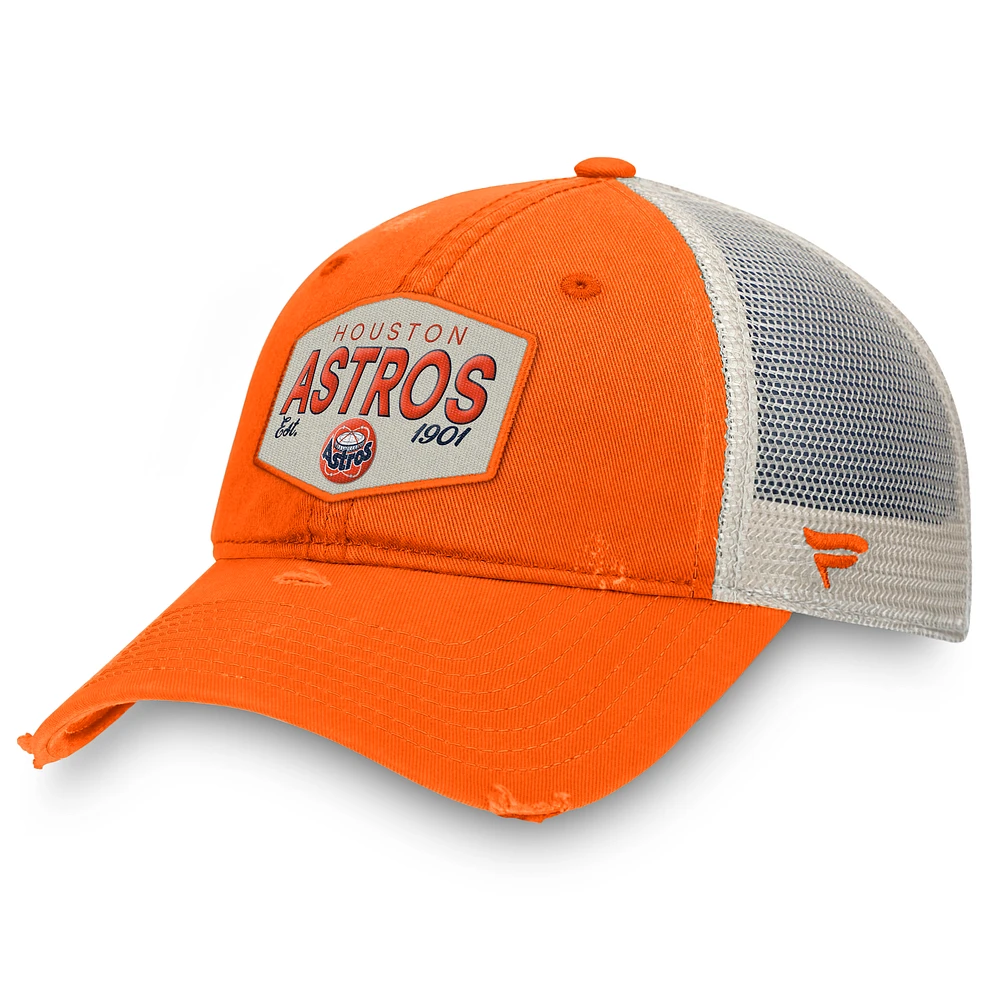 Men's Fanatics Navy Houston Astros Patch Trucker Adjustable Hat