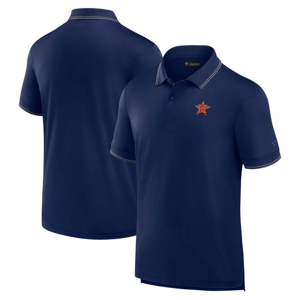 Polo piqué Fanatics bleu marine Houston Astros pour hommes