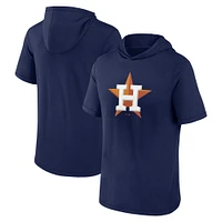 Men's Fanatics Navy Houston Astros Short Sleeve Hoodie T-Shirt