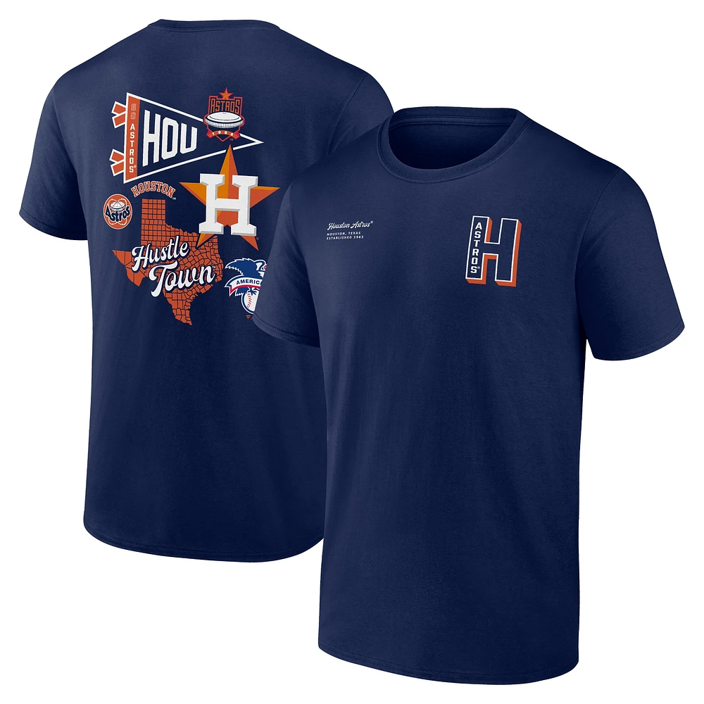 Men's Fanatics Navy Houston Astros Split Zone T-Shirt