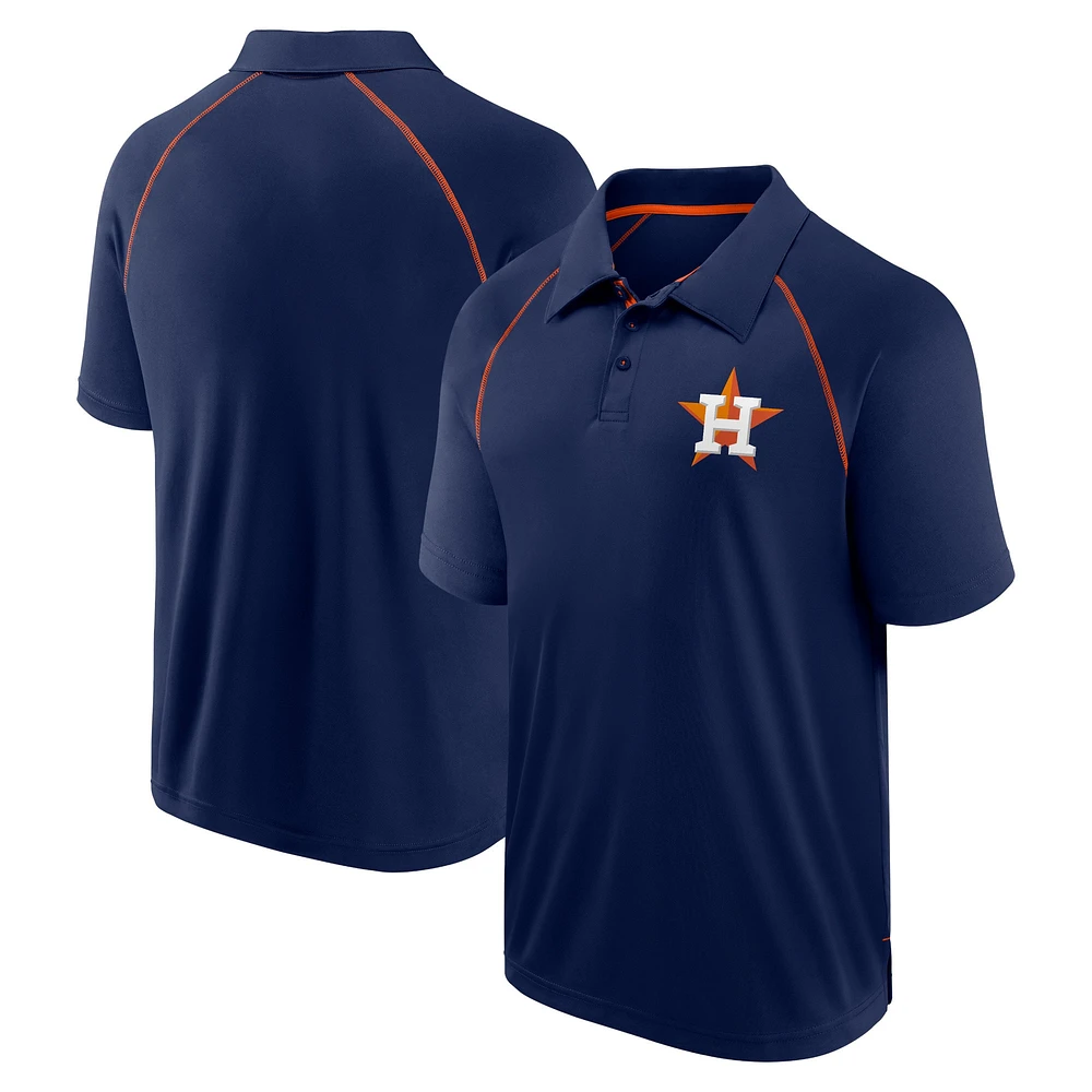 Polo raglan Strong Alone des Houston Astros de Fanatics pour hommes, bleu marine