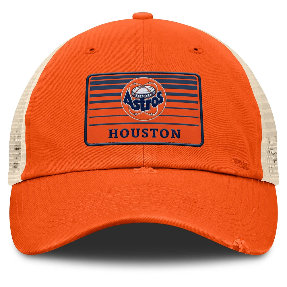 Men's Fanatics  Orange/Natural Houston Astros Cooperstown Collection Eastbound Mesh Adjustable Hat