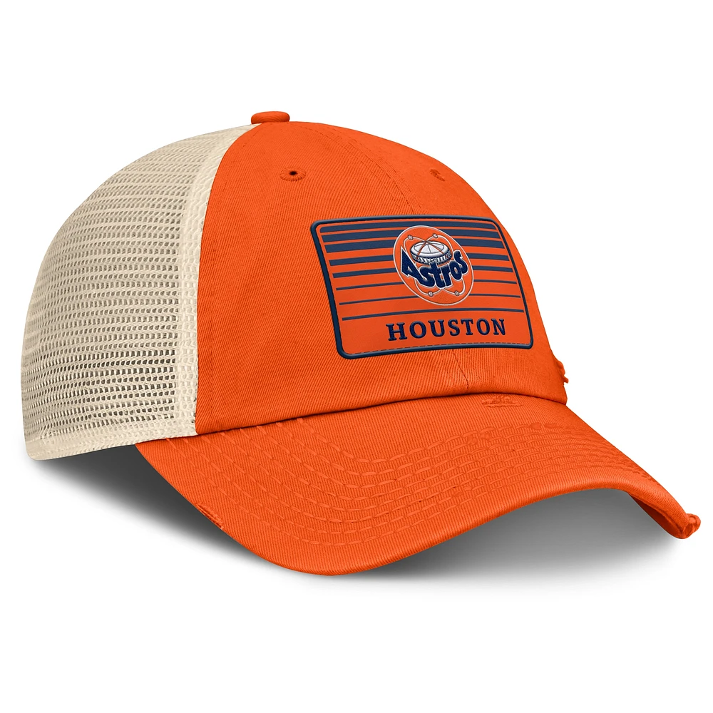 Men's Fanatics  Orange/Natural Houston Astros Cooperstown Collection Eastbound Mesh Adjustable Hat