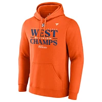 Sweat à capuche orange Fanatics pour hommes Astros de Houston 2023 AL West Division Champions Locker Room