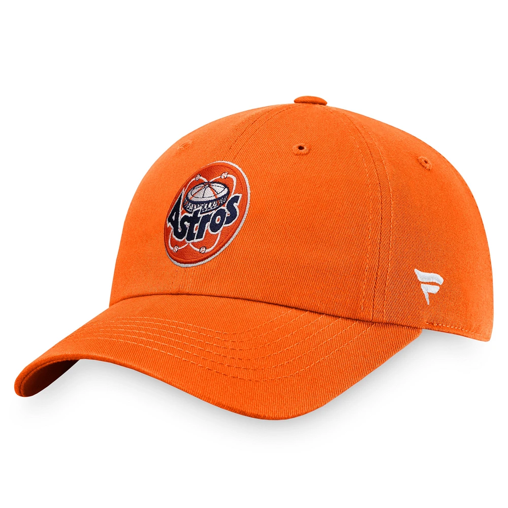 Men's Fanatics Orange Houston Astros Cooperstown Collection Core Adjustable Hat