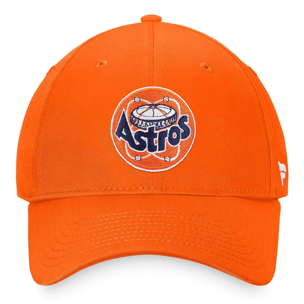 Men's Fanatics  Orange Houston Astros Cooperstown Collection Core Adjustable Hat