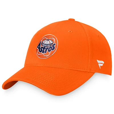 Men's Fanatics  Orange Houston Astros Cooperstown Collection Core Adjustable Hat