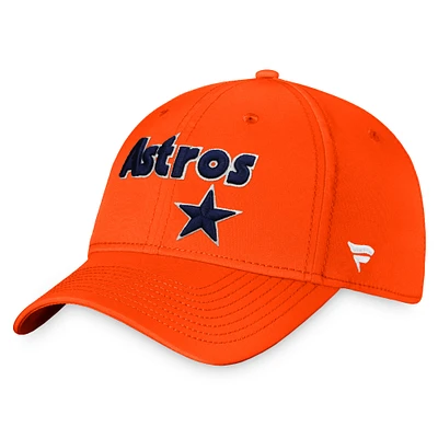 Men's Fanatics Orange Houston Astros Cooperstown Core Flex Hat