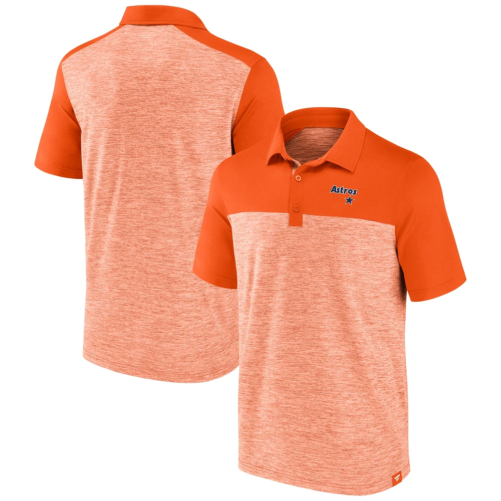 Polo brossé True Classics Avid Fan des Astros de Houston pour hommes Fanatics Orange