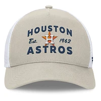 Men's Fanatics Stone Houston Astros A-Frame Trucker Adjustable Hat