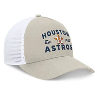 Men's Fanatics Stone Houston Astros A-Frame Trucker Adjustable Hat