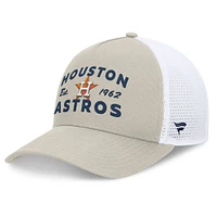 Casquette réglable de camionneur A-Frame Fanatics Stone Houston Astros pour hommes