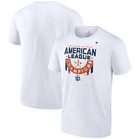 T-shirt blanc Fanatics pour hommes Houston Astros 2022 Champions de la Ligue américaine Vestiaire Big & Tall