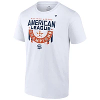 T-shirt blanc Fanatics pour hommes Houston Astros 2022 Champions de la Ligue américaine Vestiaire Big & Tall