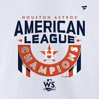 T-shirt blanc Fanatics pour hommes Houston Astros 2022 Champions de la Ligue américaine Vestiaire Big & Tall