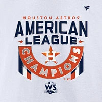 Fanatics pour hommes, blanc, Astros de Houston, Champions la Ligue américaine 2022 - T-shirt des vestiaires