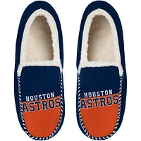 Chaussons mocassins à blocs de couleurs FOCO Houston Astros pour hommes