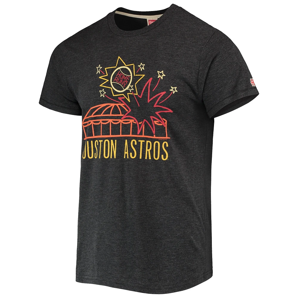 T-shirt à trois mélanges Hyper Local Homage Houston Astros gris anthracite pour homme