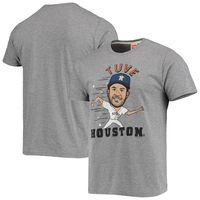 Men's Homage Jose Altuve Gray Houston Astros Caricature Tri-Blend T-Shirt