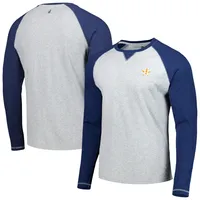 T-shirt à manches longues johnnie-O Houston Astros Alsen Raglan bleu marine/gris chiné pour homme