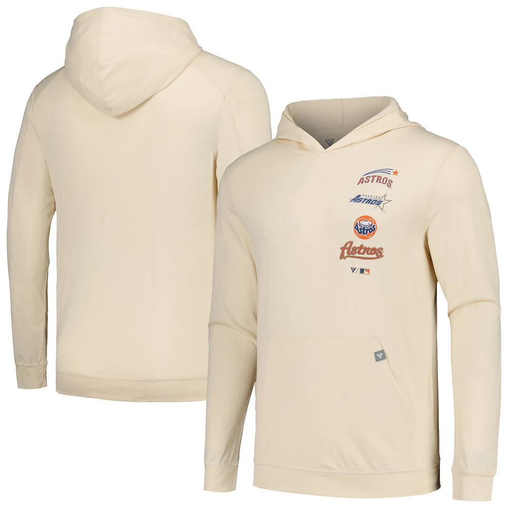 Sweat à capuche crème Levelwear pour hommes Houston Astros Base Line